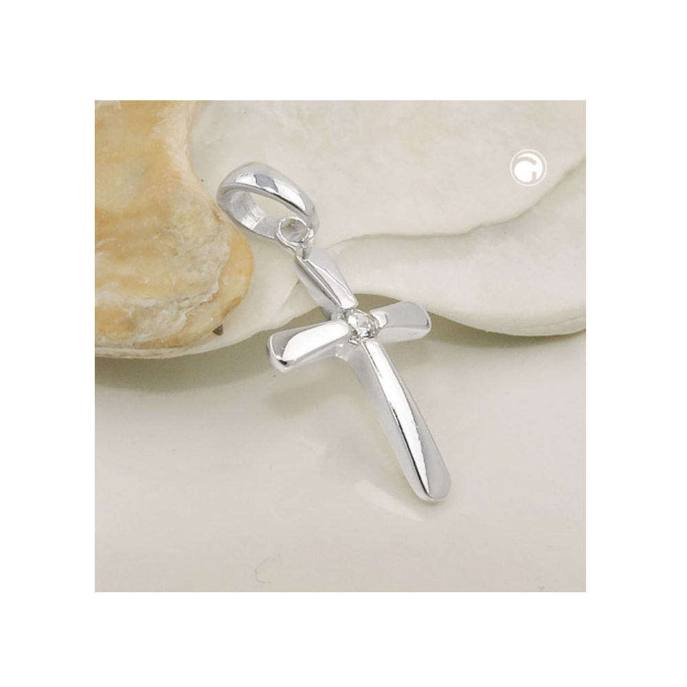 Silberkreuz Zirkonia (925er Sterlingsilber) – Bild 2