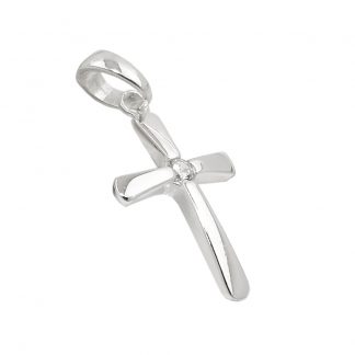 Silberkreuz Zirkonia (925er Sterlingsilber)