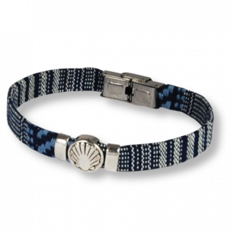 Stoffarmband mit Jakobsmuschel